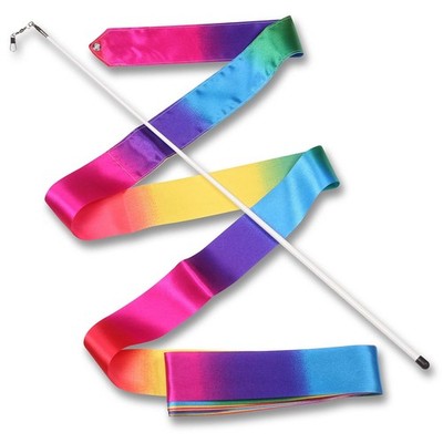 Rhythmic Gymnastics Ribbon with 56 cm Stick | Training & Dance Ribbon for Tra...