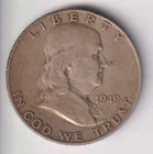 1949-D FRANKLIN HALF-DOLLAR .50¢ DENVER MINT 90% SILVER UNITED STATES OF AMERICA