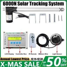 6000N Single Axis Solar Panel Tracker System &18" DC Linear Actuator &Controller