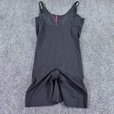 Spanx Thinstincts Bodysuit Womens 1X Black Mid-Thigh Shapewear Smoothing 10182R
