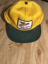Vtg Winter Farm Hat Earflaps Dekalb Pfizer Genetics Patch Med. Cap Seedcorn USA