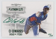 2014 Onyx Platinum Elite Green 47/50 Carl Edwards Jr CJ #PE-CE Auto 0b2