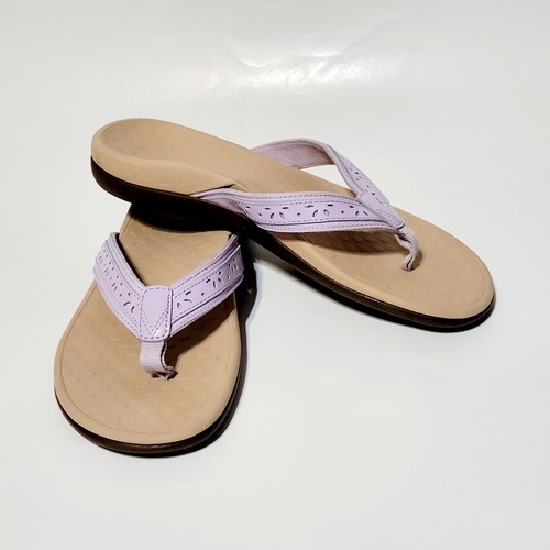 Vionic Casandra lila Lackleder Flip Flop Zehenstegsandalen Strand Wms 8US 39EU - Bild 7 von 19