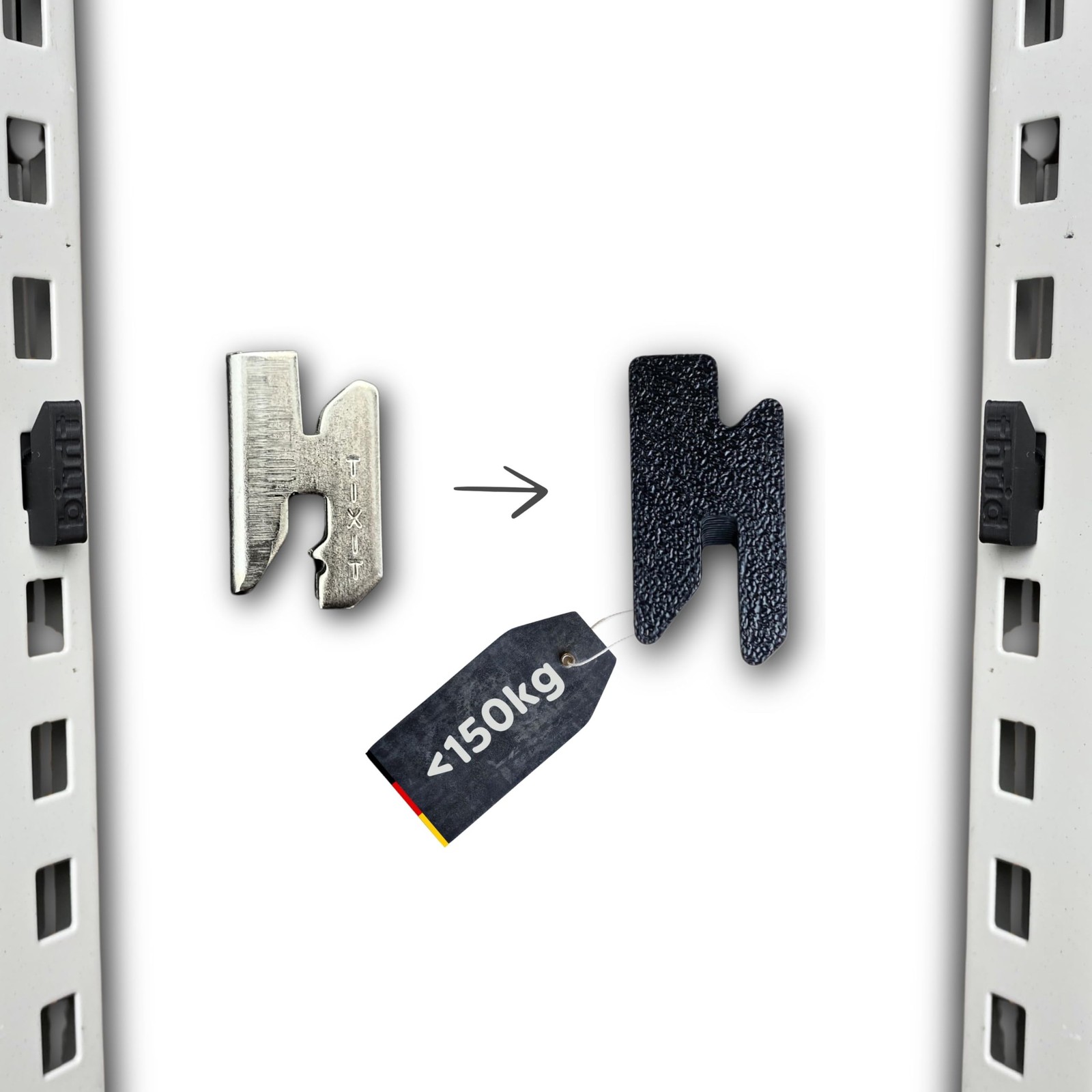 Supports d'étagères Tixit métalliques pour tablette amovible et meuble de rangement x40