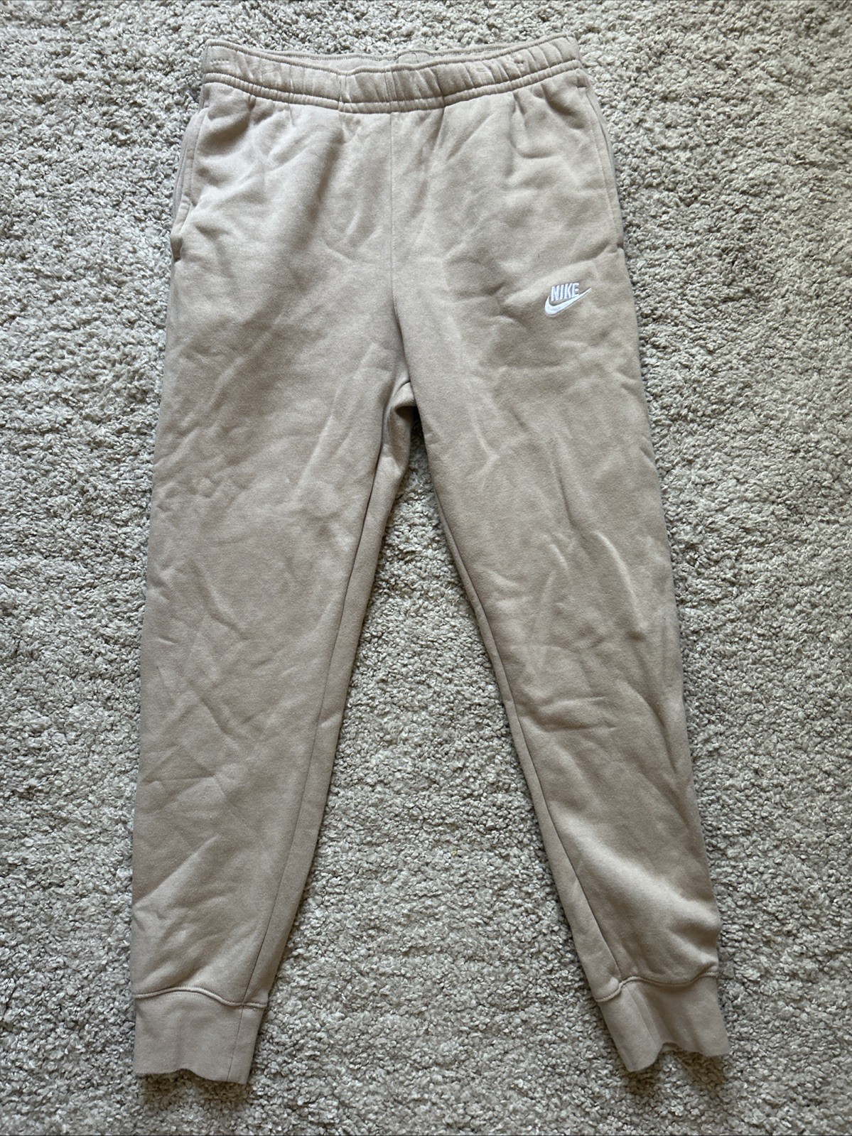 Nike Sportswear Club Fleece Joggers Pants Mens M Brown/Khaki Sweatpants
