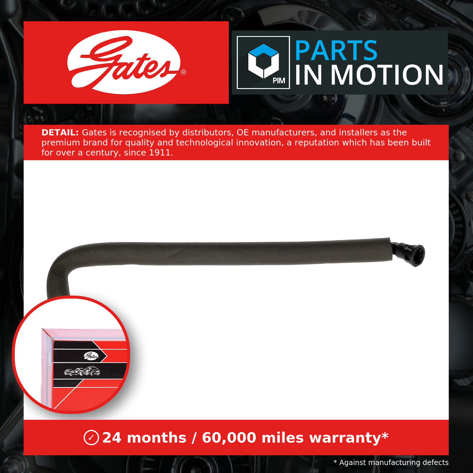 GATES EMH148 Hose, crankcase breather for BMW - Image 13