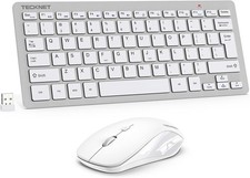 TECKNET Wireless Keyboard and Mouse Combo, Mini Cordless Keyboard an Mouse