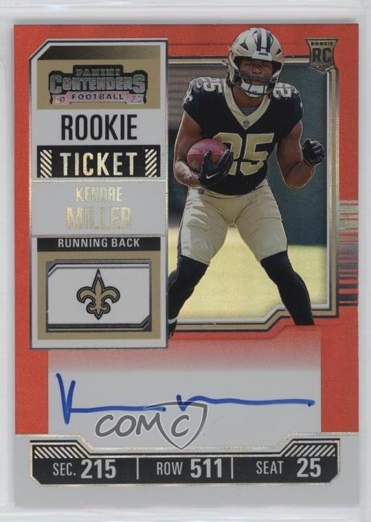 2023 Contenders RPS FOTL Red Zone Ticket Kendre Miller #122 Rookie Auto RC 0xh3