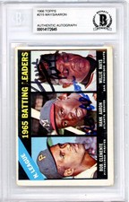 1966 Topps Mays Aaron Clemente NL Batting Leaders #215 /Bob BVG Authentic