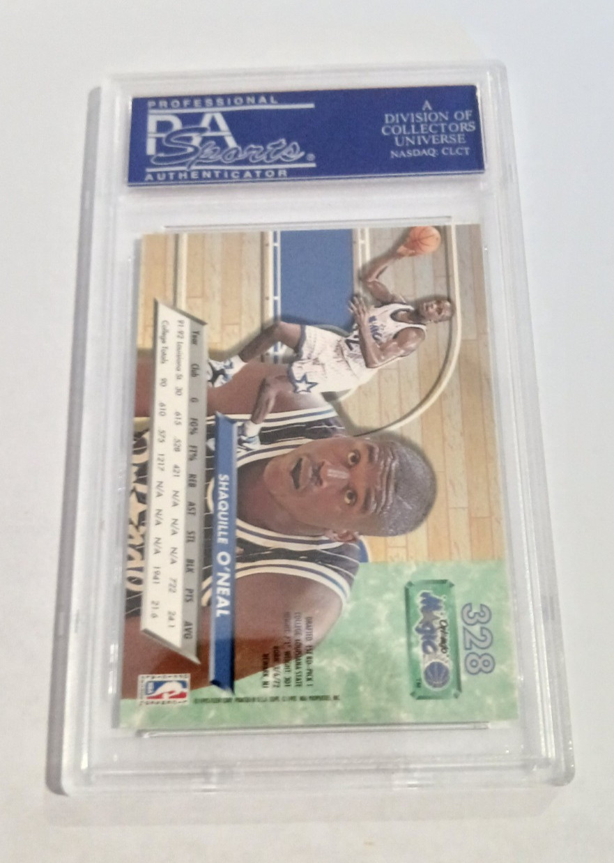 1992 Fleer Ultra Shaquille O'Neal RC #328 PSA 10 GEM MINT view 2
