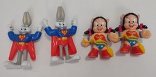 4 Vntg McDonald's Happy Meal Toys -1991- Super Looney Tunes Superbugs Wonder Pig