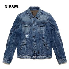 Good Condition DIESEL Star Embroidery Vintage Process Denim Jacket G Jacket S Us