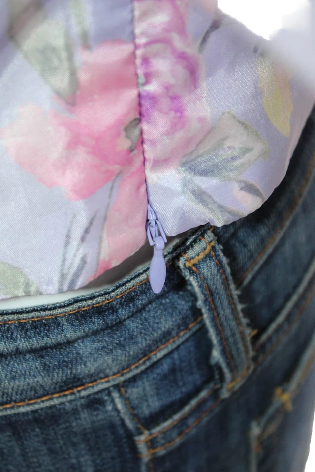 Blusa Love Shack Elegante Mujer Rosa Recortada Floral Cuello Cuadrado Talla 8 Foto 3 de 4