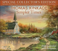 Thomas Kinkade Collector's Scripture Edition 2026 Deluxe Wall Calendar + Prin...