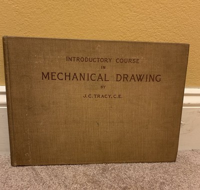 1898 MECHANICAL DRAWING VINTAGE TECHNICAL ENGINEERING MATH BOOK
