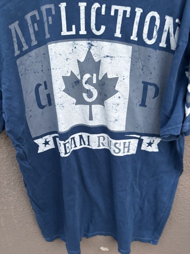 Camiseta Affliction Signature Series George St. Pierre Talla 3XL Azul - Imagen 12 de 13