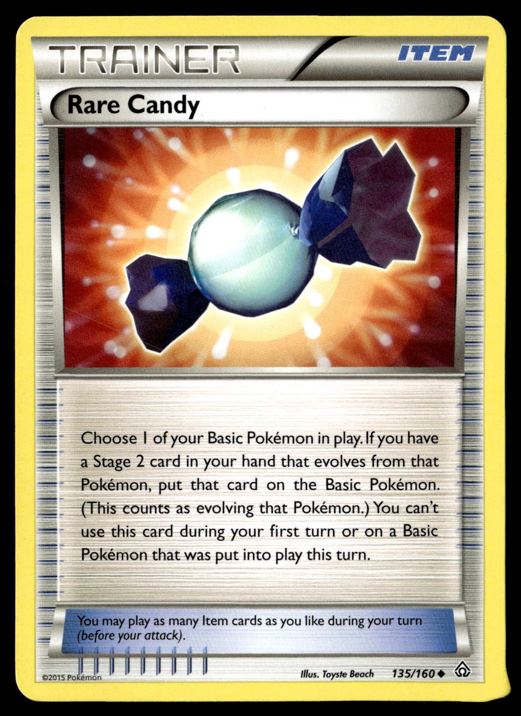 Rare Candy 135/160 Uncommon Primal Clash Pokemon Lightly Played