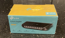 TP-Link 8-Port Gigabit Ethernet Desktop Switch  Plug  Play LAN Network Hub