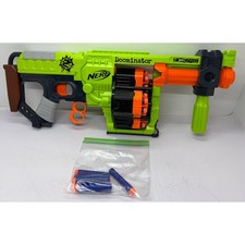 Nerf Zombie Strike Doominator Dominator 24 Dart Gun Blaster Green With 30 Darts