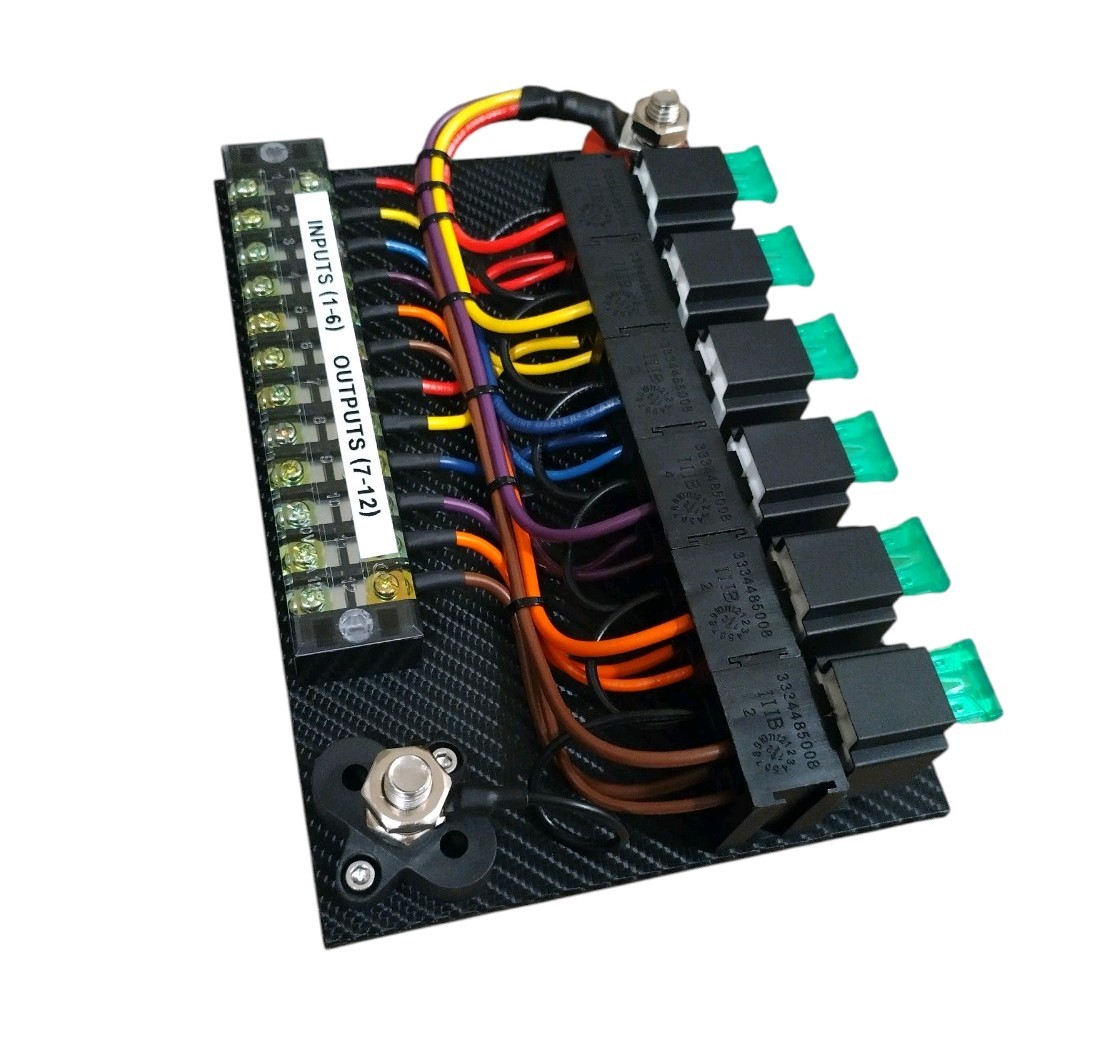 Fuse/relay Panel Board 6 Circuits Color Coded Wiring Usa Made