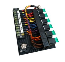 Race Car Fuserelay Panel Board 6 Circuits Color Coded Wiring Usa Made