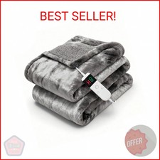 Cushious Electric Heated Blanket Throw 50''x60''Size Faux Fur Heating Blanket 10