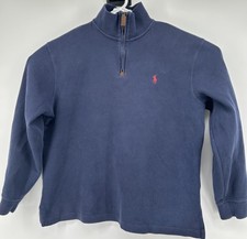Polo Ralph Lauren Long Sleeve Quarter Zip Pullover Sweater Blue Men  s Medium