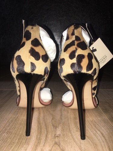 Francesco Russo Leopard Print Calf Hair & Patent Leather Sandals Size UK 3 - Picture 9 of 12