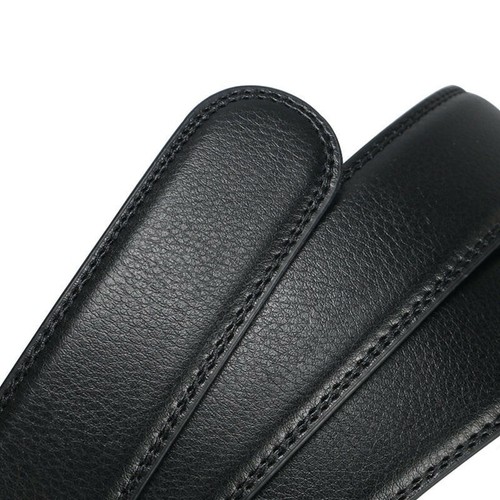 New Leather Men Ratchet Belt Strap For Men Adjustable Automatic Buckle Waistband - Picture 11 of 39