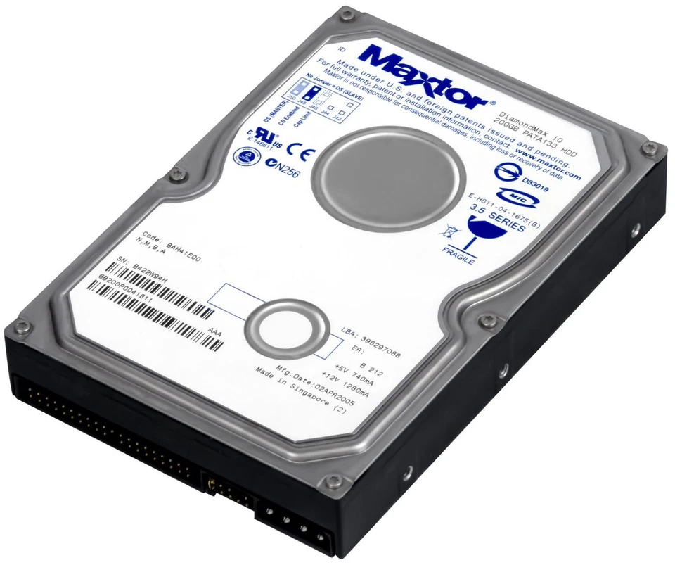 Hard Drive Maxtor Diamondmax 10 200GB 7200RPM 16MB ATA IDE 6B200P0 3.5'' Inch - Image 2 of 3