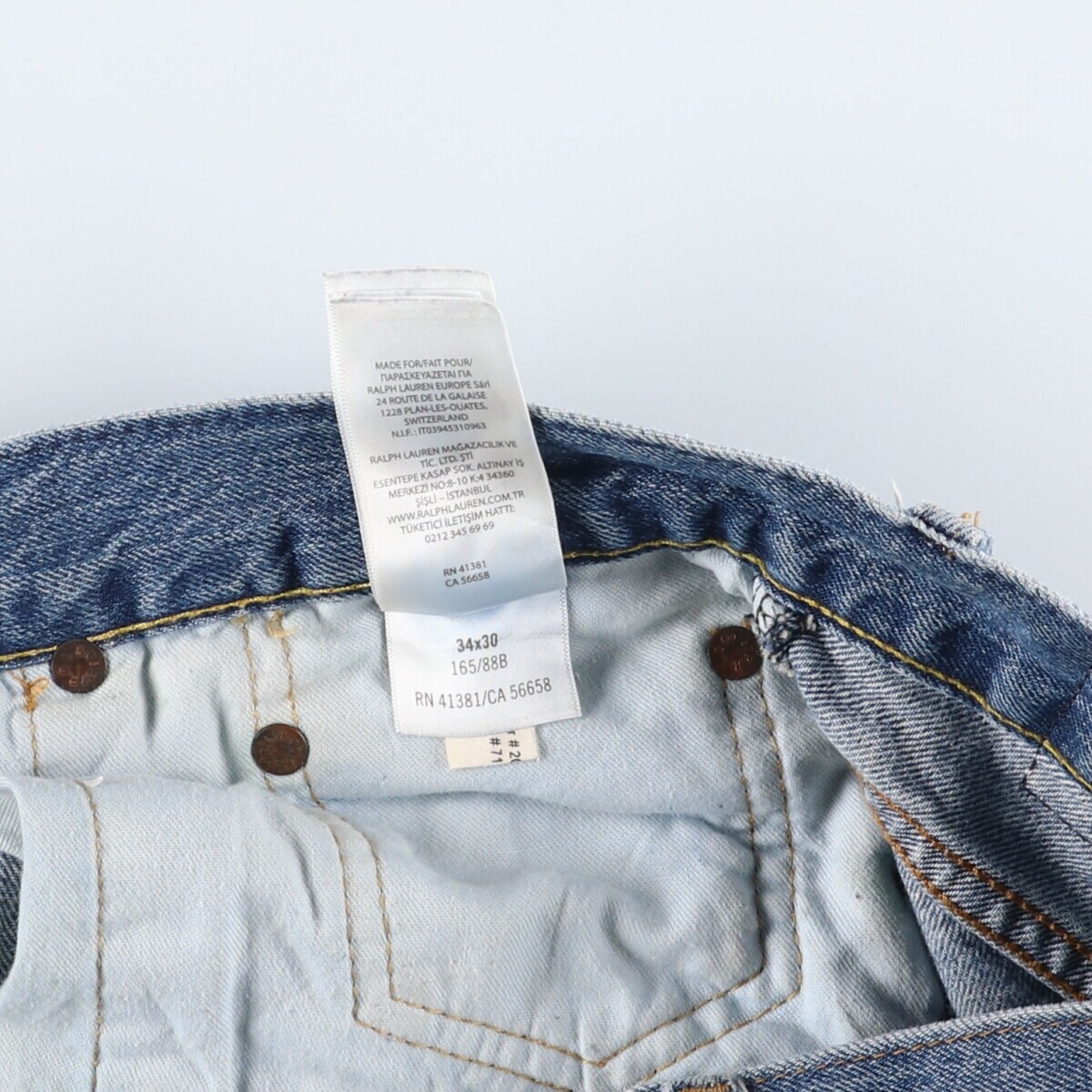 パンツ Ralph Lauren straight denim pants W35 Ralph Lauren POLO RALPH LAUREN Straight denim pants for men