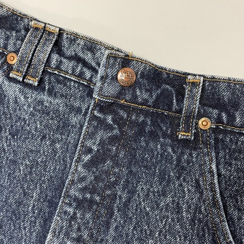NWT Vtg 90's Lee Riders GLACIER Acid Wash Denim BANDED Bottom Blue Jean Skirt 14 - Picture 6 of 7