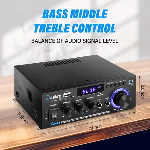 300W Bluetooth Audio Amplifier with Remote - Home Theater Essential - Picture 8 of 10