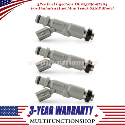 3PCS 23250-97204 Fuel Injectors For Daihatsu Hijet Mini Truck S210P Model