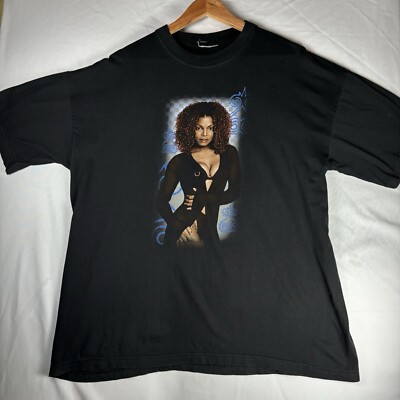 1998 janet jackson tour Tshirt usa製 Vintage Janet Jackson 98 Tour Music Heavy Cotton White All