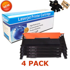 4 Pack Black CLT-K406S Toner for Samsung CLP-365W CLX-3305FW Xpress C410W C460FW