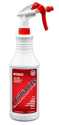 Brillianize Acrylic and Glass Cleaner - 32 oz Spray Bottle  -  Select Quantity