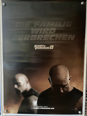 Filmposter * Kinoplakat * A0 * Fast & Furious 8 * 2017 * Teaser * gerollt