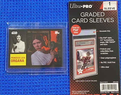 princess leia card sleeves Star Wars PRINCESS LEIA ORGANA 2024 TOPPS TBT#49 Incl PS/TL + Graded Card  Sleeve