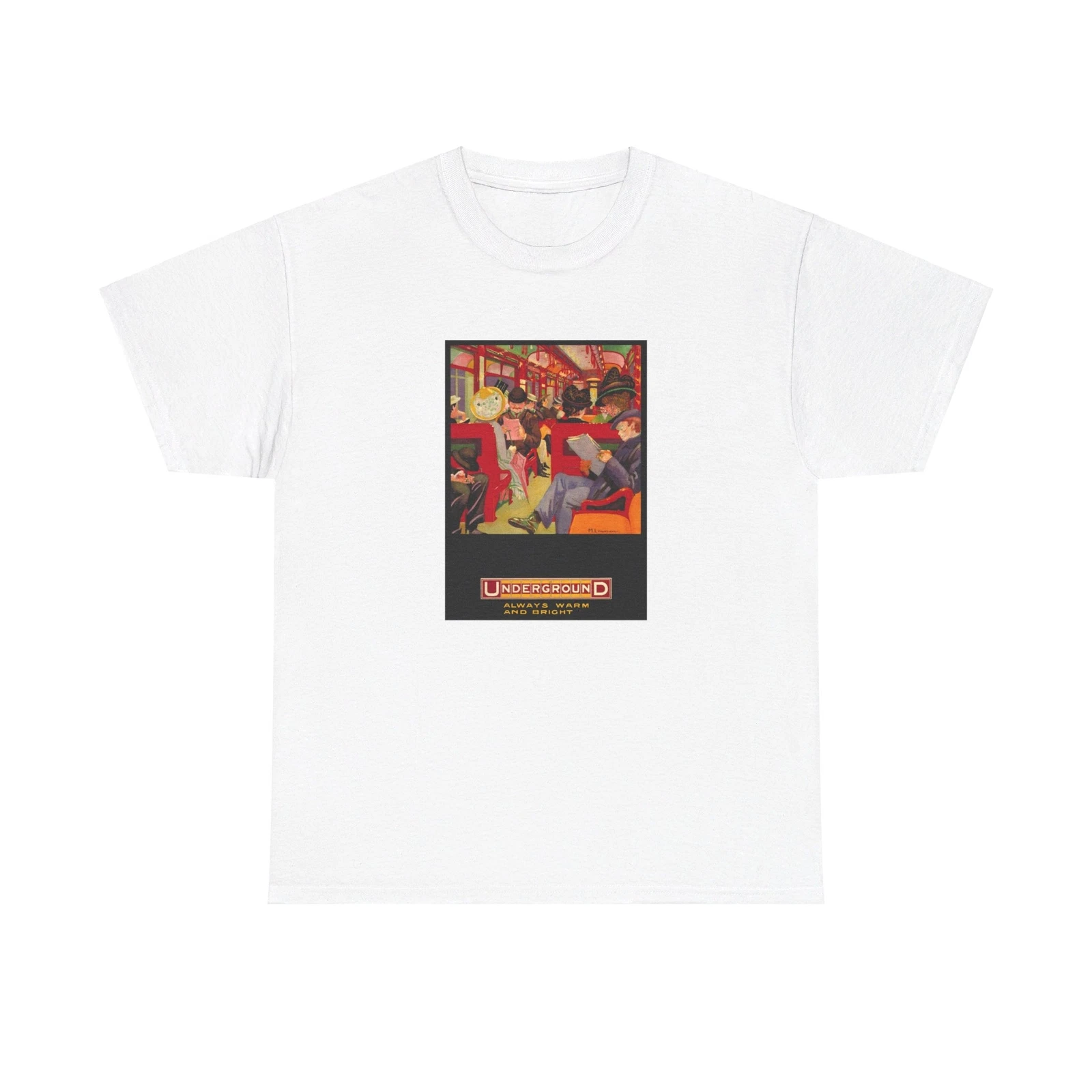 1912 Underground Always Warm and Bright by Mervyn Lawrence Vintage T-Shirt