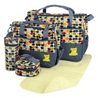 5PCS Baby Nappy Bag Travel Tote Set Mummy Diaper Shoulder Bag with Changing Pad