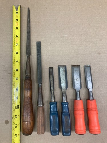 Shop Cleanout ~ Lot Of 6 Asst. Wood & Lathe Chisels | eBay