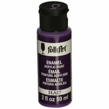 FolkArt GLASS and CERAMIC acrylic ENAMEL crafting paint  gloss 2oz 59ml 