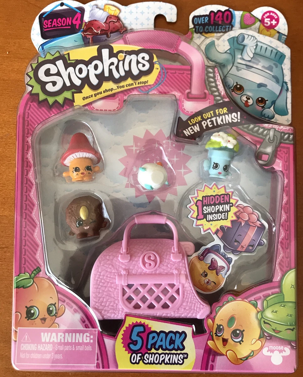 Shopkins Season 4 5 PACK Limited Special Edition Petkins Shopkin Bone adette