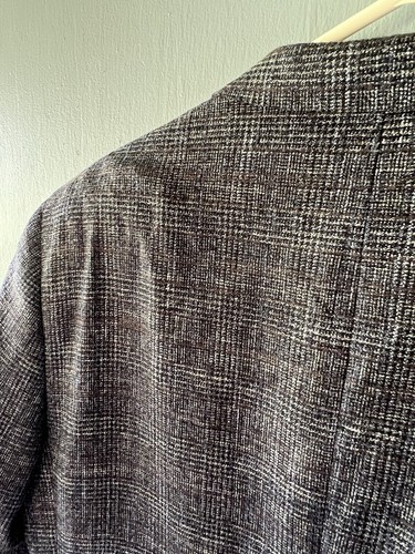 Men’s Jack Victor Woven Blazer 44R Bamboo/ Wool Tweed Blue Grey Single Breasted - Picture 14 of 19