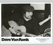 AMERICAN FOLK SINGER Dave Van Ronk at Recording Studio 1960s Press Photo