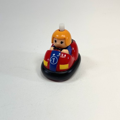 HANS Wind Up Bumper Car #1 Red Vintage Work Great NO2K-04 - 第 1/3 張圖片