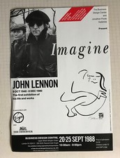 John Lennon - Imagine Exhibition flyer London 1988 excellent condition