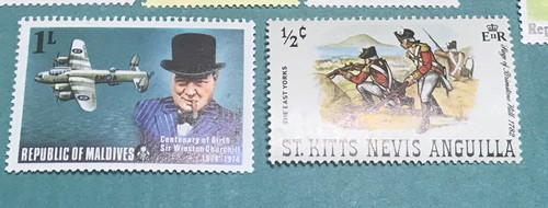 BRITISCHE KOLONIEN Sortiment 14 Briefmarken Weihnachten, Churchill usw. Neuwertig - Bild 6 von 6