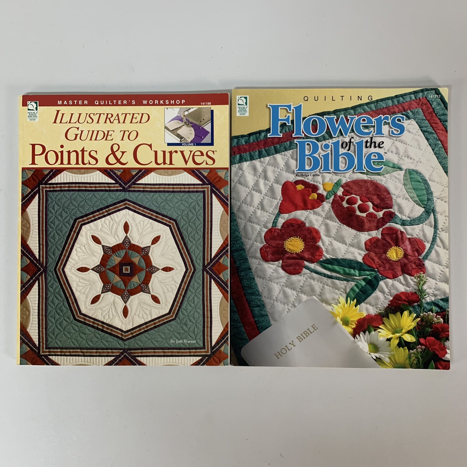 Quilting Flowers of the Bible & Points & Curves Softcover How To Books